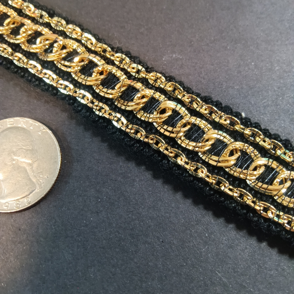 Black and Gold Choker Necklace